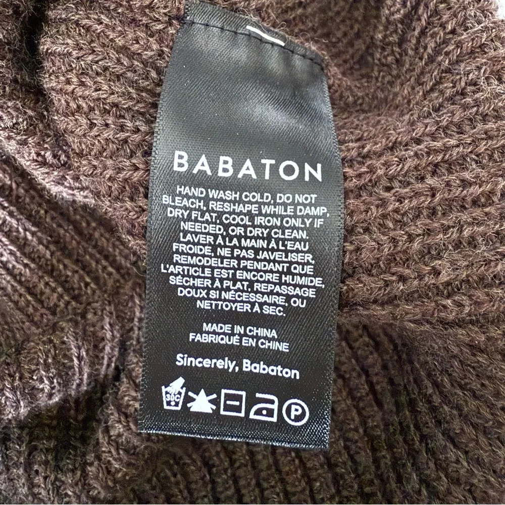 Aritzia Brand Babaton Brown Mock Turtleneck Sleeveless Midi Sweater Dress Size M - Picture 7 of 8